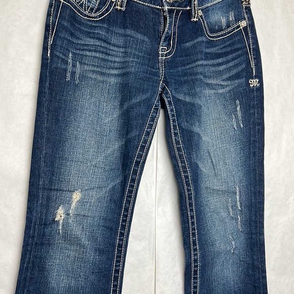 Miss Me Women’s Jeans THE M SERIES 28 Style X1022BL boot cut dark wash - Picture 2 of 9